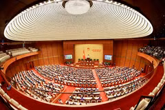 第十五届国会第五次会议现场。图自越通社