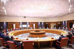 会谈场景。图自越通社