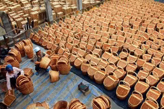 河内市富川竹藤编织手工艺村。图自越通社