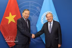 越共中央总书记、国家主席苏林会见联合国秘书长古特雷斯