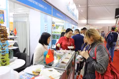 越南商品的展区。图自越通社