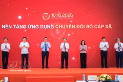 乡级数字化转型应用程序亮相仪式。图自越通社