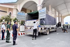 安江省庆平国际口岸。图自越通社