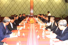 会谈现场。图自越通社