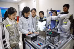 每年，越南培养数以万计的电子、信息技术及工程等领域的工程师。图自越通社