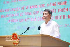 越南政府总理黎明兴在会上发表讲话。图自越通社