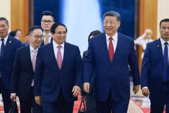 越南政府总理范明政会见中共中央总书记、中国国家主席习近平