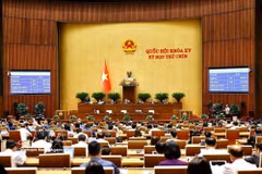 国会表决通过《企业法若干条款修改与补充法》。图自越通社