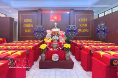 自6月23日至7月29日16时在黎氏莲公园归集150具烈士遗骸。图自越通社