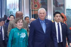 古巴共产党中央委员会第一书记、古巴共和国主席米格尔·迪亚斯-卡内尔·贝穆德斯于8月31日至9月2日对越南进行正式访问。图自越通社