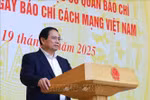 越南政府总理范明政发表讲话。图自越通社