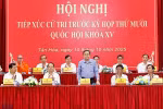 国会主席陈青敏与芹苴市选民接触