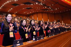 越共十四大开幕前气氛热烈高涨