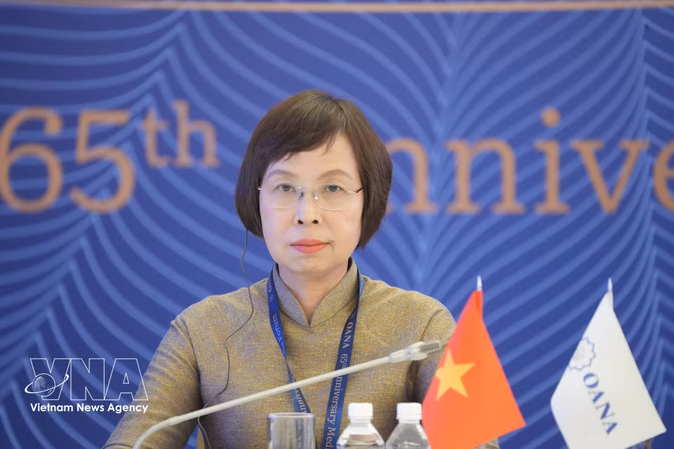 越通社社长武越庄出席纪念OANA成立65周年全体会议。图自越通社