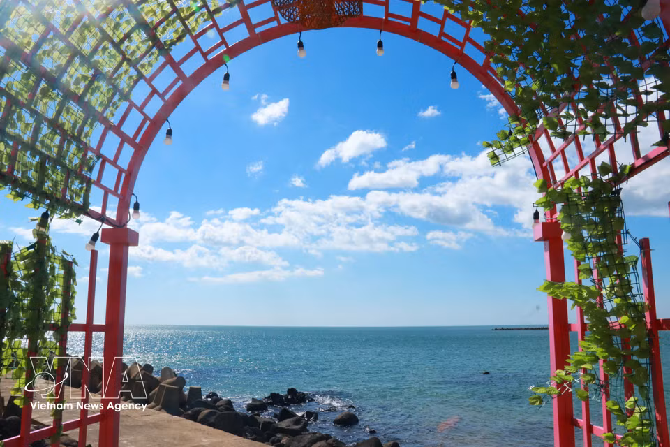 松门海滩是广治省最具吸引力的旅游目的地之一。图自越通社