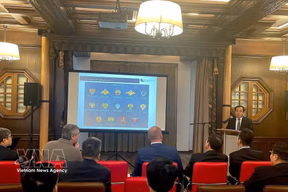 会谈现场。图自越通社