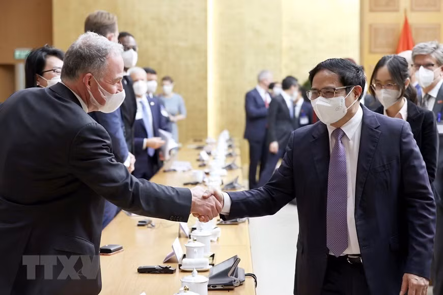 越南政府总理范明政会见美国-东盟商业委员会和美国企业领导 ảnh 1 越南政府总理范明政会见美国-东盟商业委员会和美国企业领导 ảnh 1