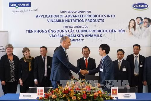 Vinamilk同世界著名菌种研究公司科汉森加强战略合作 ảnh 1