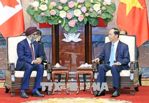 国家主席陈大光会见加拿大国防部长萨吉安 ảnh 1 国家主席陈大光会见加拿大国防部长萨吉安 ảnh 1