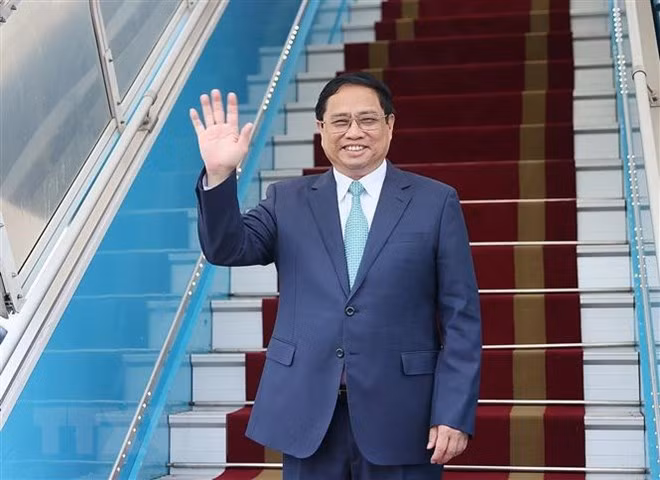 越南政府总理范明政离开美国前往巴西进行正式访问 ảnh 1 越南政府总理范明政离开美国前往巴西进行正式访问 ảnh 1