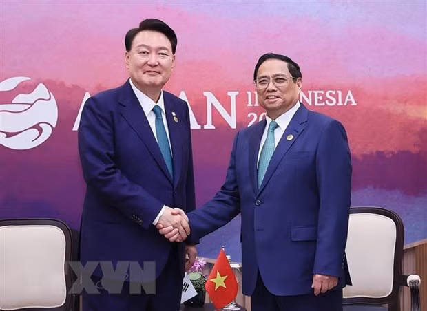 第43届东盟峰会：韩国高度评价越南在东盟中的作用 ảnh 2