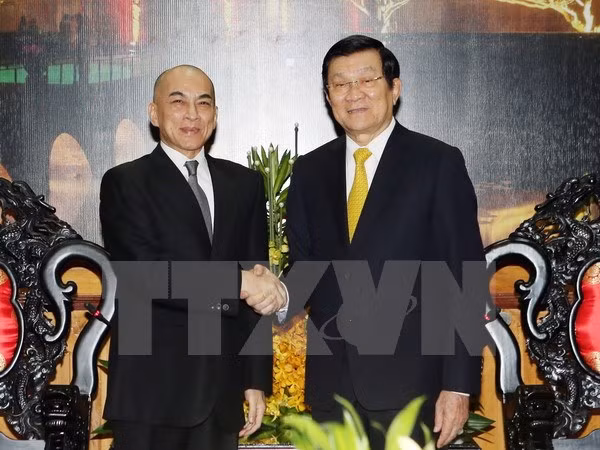 越南国家主席张晋创会见柬埔寨国王诺罗敦·西哈莫尼 ảnh 1 越南国家主席张晋创会见柬埔寨国王诺罗敦·西哈莫尼 ảnh 1