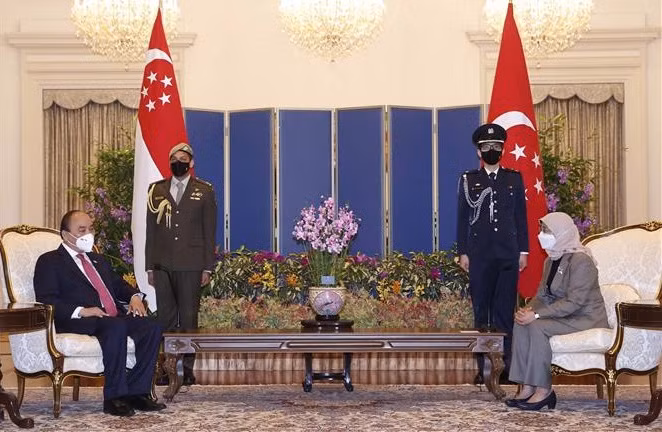 越南国家主席阮春福会见新加坡总统 ảnh 1 越南国家主席阮春福会见新加坡总统 ảnh 1