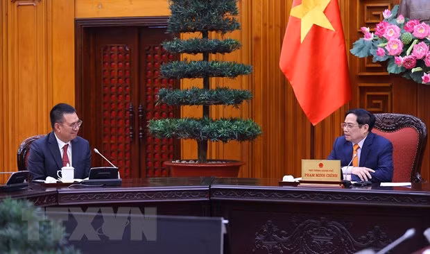 政府总理范明政会见在越投资的泰国两家公司领导 ảnh 1 政府总理范明政会见在越投资的泰国两家公司领导 ảnh 1