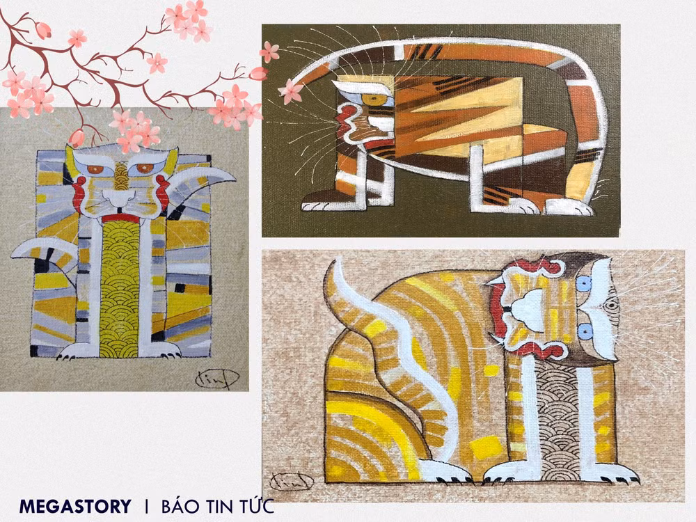 年初欣赏曹灵画家笔下亲和可爱的“五虎” ảnh 1 年初欣赏曹灵画家笔下亲和可爱的“五虎” ảnh 1