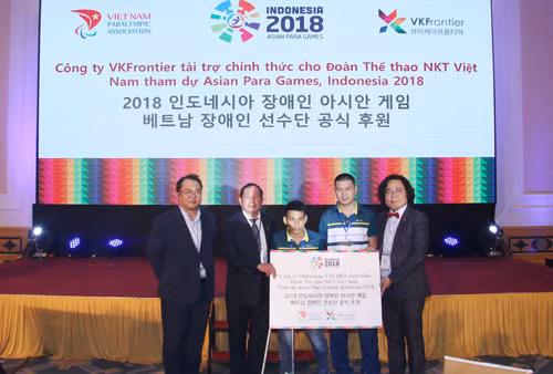 韩国一家化妆品公司成为越南残疾人体育代表团的第一个赞助商 ảnh 1 韩国一家化妆品公司成为越南残疾人体育代表团的第一个赞助商 ảnh 1