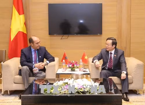 亚太议会论坛第26届年会：越南国会副主席冯国显会见摩洛哥代表团 ảnh 1