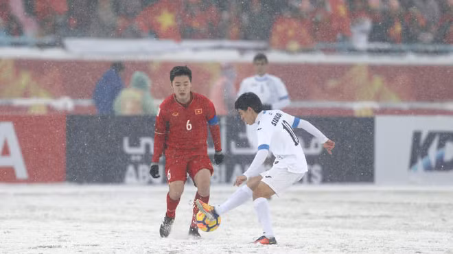 2018年U23亚洲杯：国际媒体对越南U23足球队的勇气表示羡慕 ảnh 1
