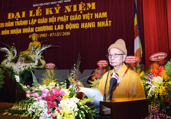 越南佛教协会成立35周年纪念典礼隆重举行 ảnh 1 越南佛教协会成立35周年纪念典礼隆重举行 ảnh 1