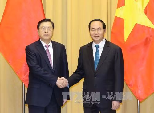 越南国家主席陈大光会见中国全国人大常委会委员长张德江 ảnh 1 越南国家主席陈大光会见中国全国人大常委会委员长张德江 ảnh 1