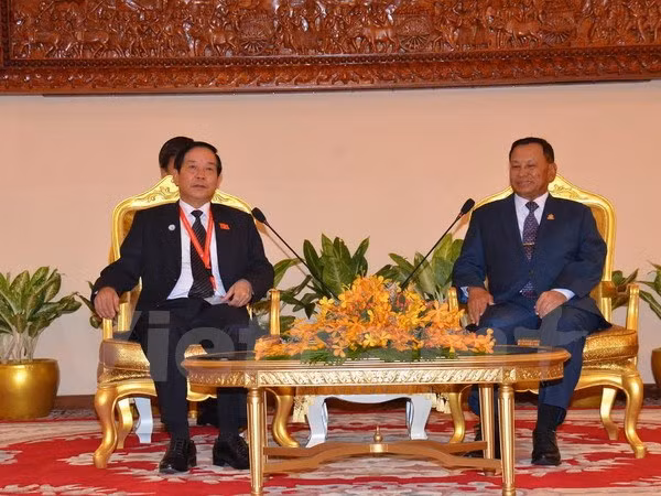 柬埔寨参议院议长赛冲会见越南国会对外委员会主任陈文恒 ảnh 1 柬埔寨参议院议长赛冲会见越南国会对外委员会主任陈文恒 ảnh 1