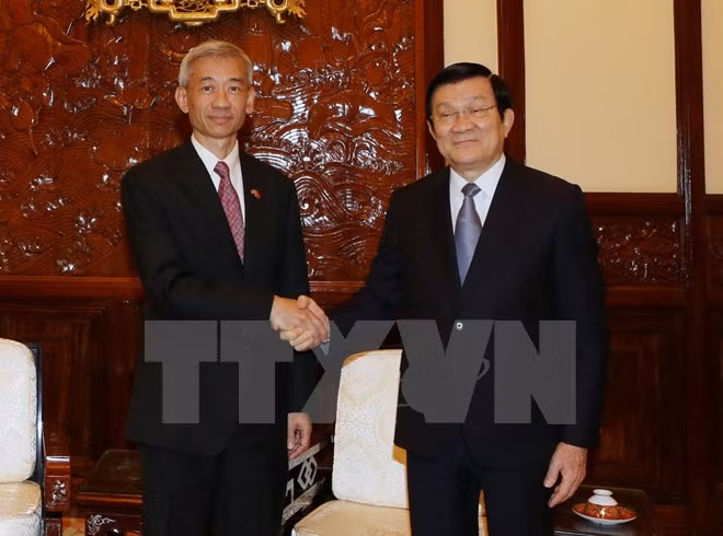 越南国家主席张晋创会见前来辞行拜会的泰国驻越大使潘雅拉克 ảnh 1 越南国家主席张晋创会见前来辞行拜会的泰国驻越大使潘雅拉克 ảnh 1