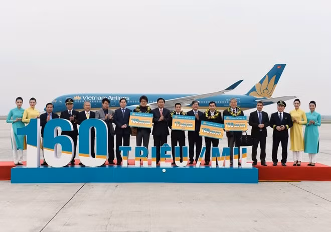 越南国家航空总公司迎来第1.6亿名乘客 ảnh 1 越南国家航空总公司迎来第1.6亿名乘客 ảnh 1