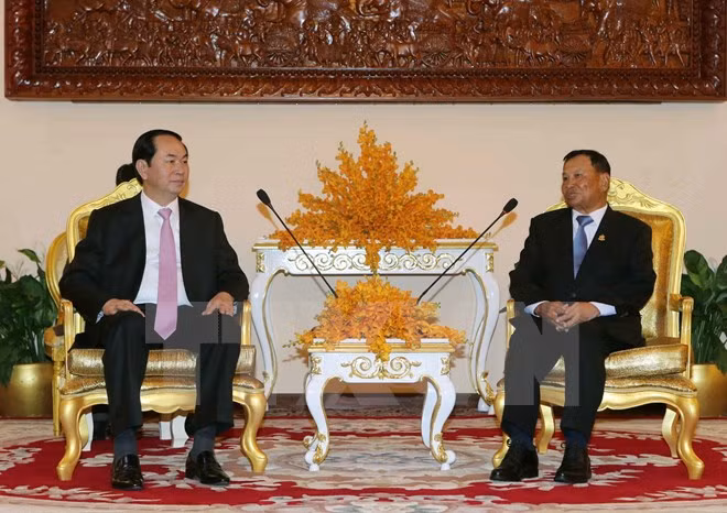国家主席陈大光会见柬埔寨领导人 ảnh 1 国家主席陈大光会见柬埔寨领导人 ảnh 1