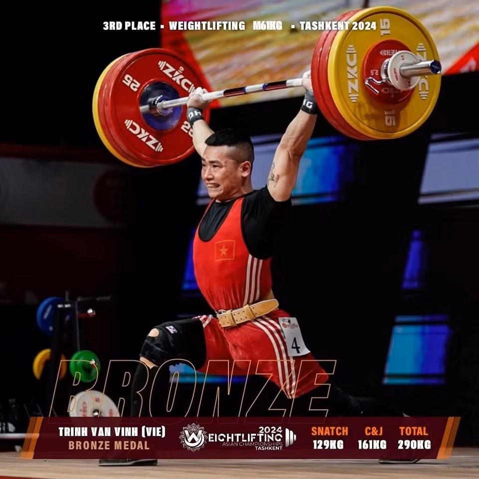 越南在2024年亚洲举重锦标赛中获得4枚铜牌 ảnh 2