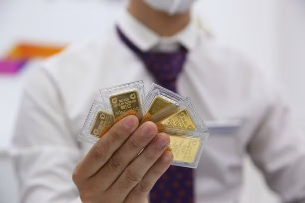 5月31日上午越南国内市场黄金卖出价接近5700万越盾 ảnh 1
