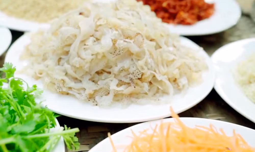 明州岛乡的美食:水母沙拉 ảnh 1 明州岛乡的美食:水母沙拉 ảnh 1