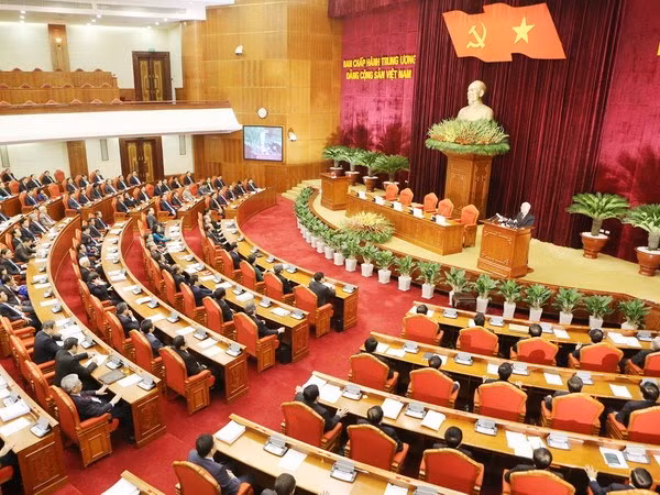 越共十二届四中全会闭幕会新闻公报 ảnh 1