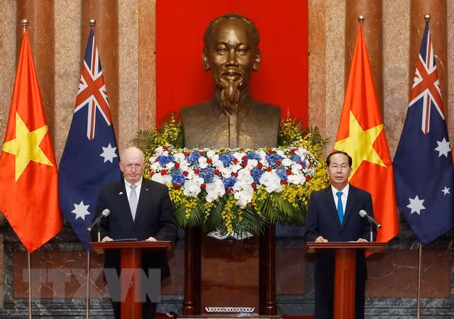 越南国家主席陈大光与澳大利亚总督共同举行新闻发布会 ảnh 1 越南国家主席陈大光与澳大利亚总督共同举行新闻发布会 ảnh 1
