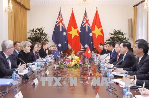 越南政府副总理兼外长范平明与澳大利亚外长朱莉·毕晓普举行会谈 ảnh 2