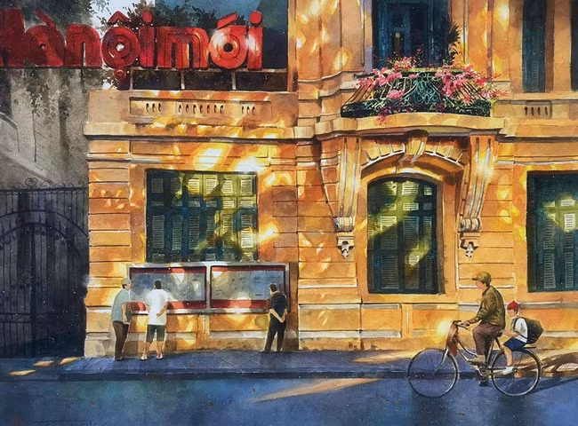 越南年轻画家“老街之恋”画展在河内举行 ảnh 3 越南年轻画家“老街之恋”画展在河内举行 ảnh 3