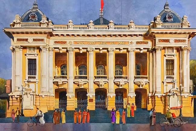 越南年轻画家“老街之恋”画展在河内举行 ảnh 1 越南年轻画家“老街之恋”画展在河内举行 ảnh 1