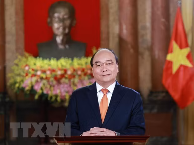 越南国家主席阮春福出席博鳌亚洲论坛2021年会开幕式 ảnh 1