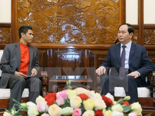 越南国家主席陈大光会见东帝汶驻越南大使 ảnh 1 越南国家主席陈大光会见东帝汶驻越南大使 ảnh 1
