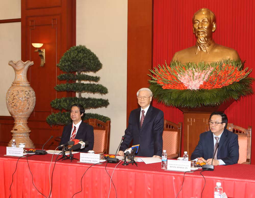 阮富仲总书记会见第五次越南学国际学术研讨会与会代表 ảnh 2 阮富仲总书记会见第五次越南学国际学术研讨会与会代表 ảnh 2