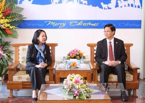 越共中央民运部部长张氏梅同志圣诞节前开展走访慰问活动 ảnh 1 越共中央民运部部长张氏梅同志圣诞节前开展走访慰问活动 ảnh 1